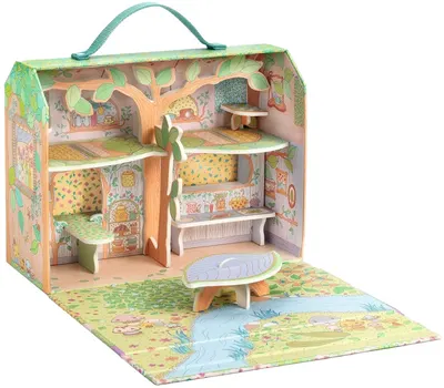 Joc pentru copii Djeco Tinyly Collection - Căsuța Silviei și a lui Fox în pădure