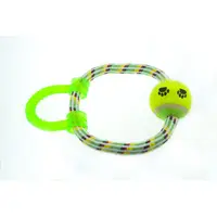 Jucarie pentru caini inel cu minge de tenis Enjoy 18 cm
