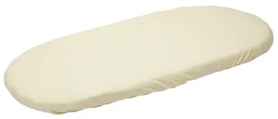 Cearșaf de prosop pentru bebeluși cu elastic Sensillo - 75 х 35 cm, crem