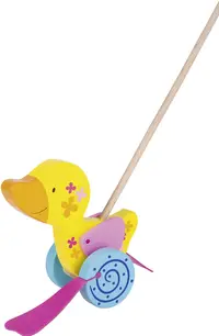 Jucarie din lemn de impins Goki Susibelle - Ratusca