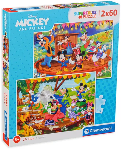 Puzzle Clementoni din 2 x 60 de piese - Mickey and Friends