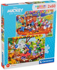 Puzzle Clementoni din 2 x 60 de piese - Mickey and Friends