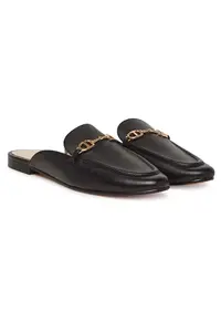 Papuci dama piele naturala - negru -