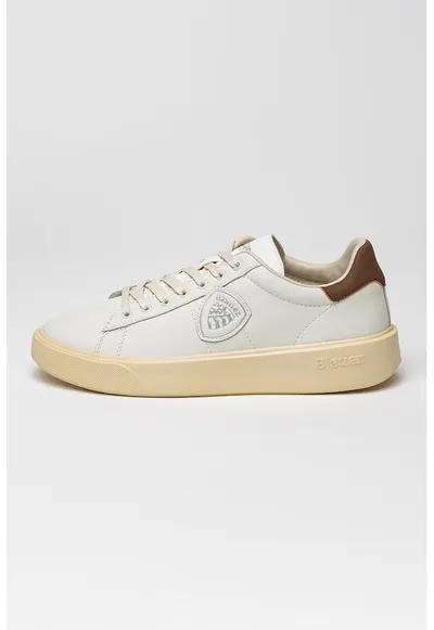 Pantofi sport de piele Buck - Maro/Alb murdar