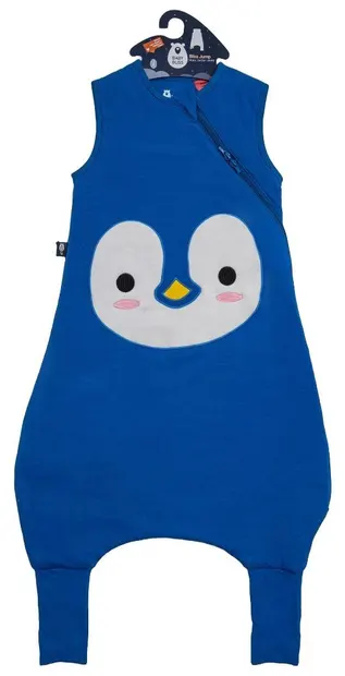 Sac de dormit cu picioare BabyBliss - BlissJump, Tog 2.5, 6-18 luni, Penguin Blue