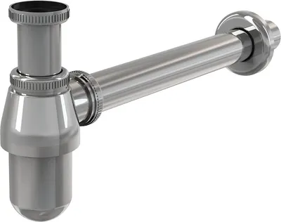 Sifon lavoar metalic DN32 cu piulita 5/4", Alcaplast A431
