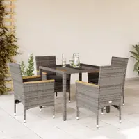 Gossi set mobilier de gradina cu perne 5 piese gri poliratan & sticla