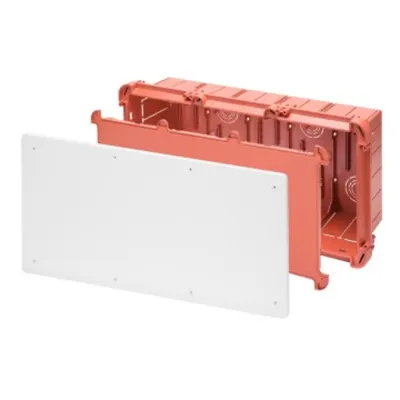 Doza Legaturi For Side-By-Side Assembly For Uprights - Dimensions 520x260x121 - Plain Plumbable Lid - White Ral9016