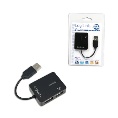 Logilink Hub; Usb 2.0 F la 4xusb 2.0 M; Ua0139 Black