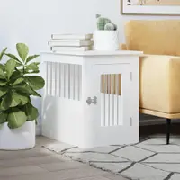 Gossi mobilier tip lada pentru caini, alb, 45x62x59 cm lemn prelucrat