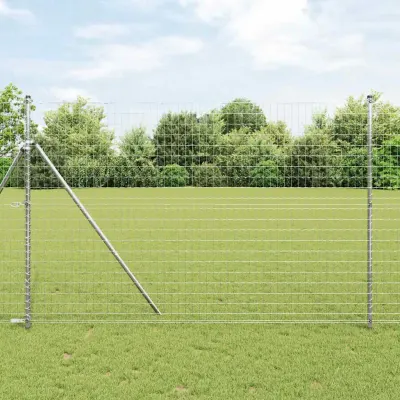 vidaXL Fixare la sol gard Euro 10 x 1,6 m Oțel Galvanizat Argintiu
