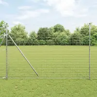 vidaXL Fixare la sol gard Euro 10 x 1,6 m Oțel Galvanizat Argintiu