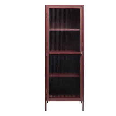 Vitrină roșie din metal 58x160 cm Bronco – Unique Furniture