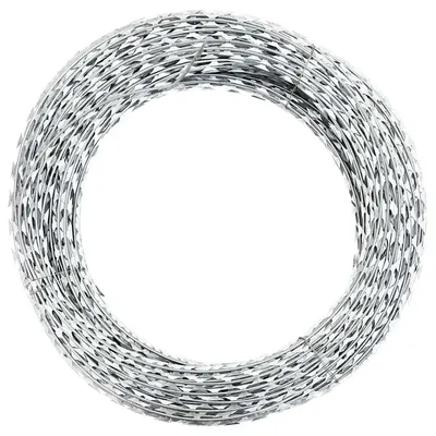 vidaXL Sârmă ghimpată cu cleme Concertina NATO, oțel galvanizat, 300 m