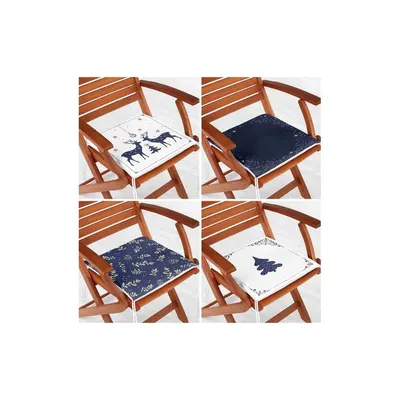 Perne de scaun 4 buc. 40x40 cm cu model de Crăciun Blue Christmas – Mila Home