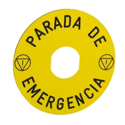 Legenda Marcata Ø 90 pentru Buton de Oprire de Urgenta, Parada de Emergencia