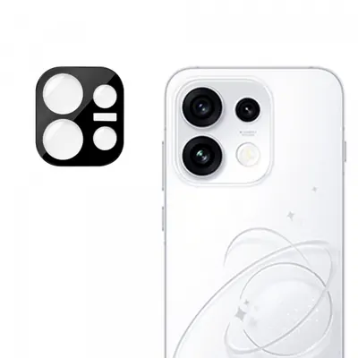 Folie de protectie Camera Spate Techsuit pentru Oppo Reno16 Pro, Sticla Securizata, Neagra