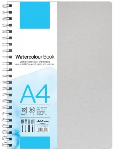 Caiet de schite Drasca - Watercolour book 250g, 30 file, A4