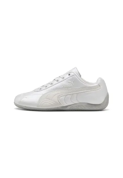 Pantofi sport Speedcat Anodized din satin - Alb/Alb murdar