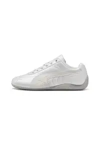 Pantofi sport Speedcat Anodized din satin - Alb/Alb murdar