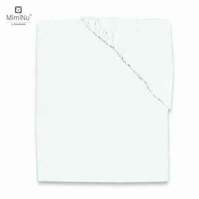Cearceaf Jerse MimiNu cu elastic pentru pat 160x80 cm White