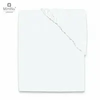 Cearceaf Jerse MimiNu cu elastic pentru pat 160x80 cm White