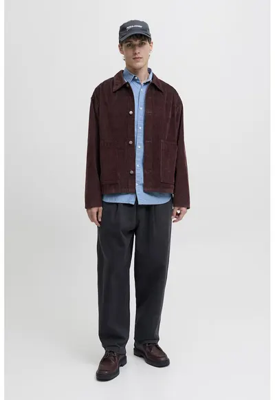 Blugi relaxed fit cu snururi de ajustare - Negru stins
