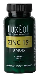 Zinc, 15 mg, 90 capsule, Luxéol