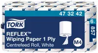 Hârtie de bucătărie Tork - Reflex Wiping, M4, 6 х 857 buc, alb