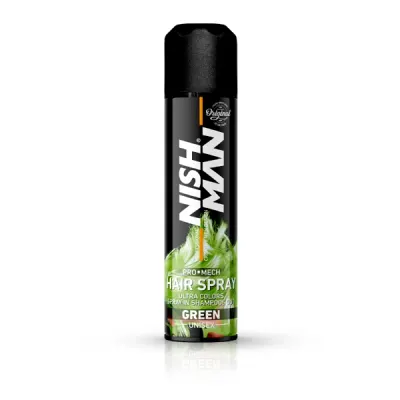 Spray de par colorat - NISH MAN - 150 ml - Verde