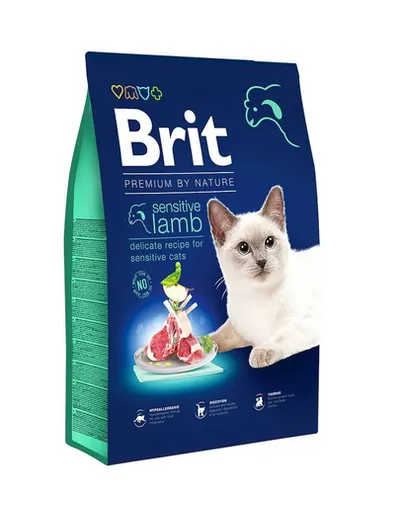 BRIT Cat Premium by Nature Sensitive lamb Hrana uscata pentru pisici cu tractul digestiv sensibil, cu miel 1,5 kg