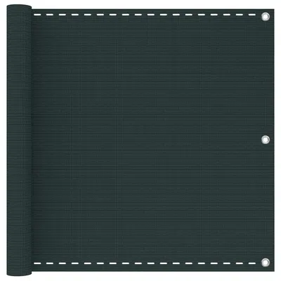 vidaXL Ecran de balcon Verde închis 75 x 700 cm HDPE și Aluminiu