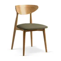 Scaun de dining kaki/în culoare naturală stivuibil din lemn de fag Leon – Micadoni