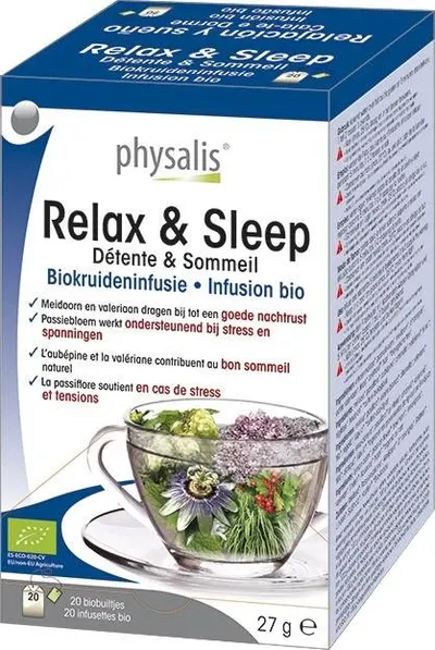 Relax & Sleep Ceai organic, 20 de pliculețe, Physalis