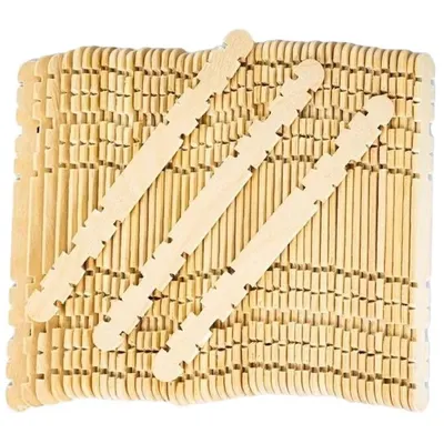 Bețe de lemn cu crestături Fandy - 120 х 10 mm, 50 buc