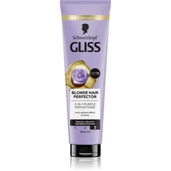 Schwarzkopf Gliss Blonde Hair Perfector masca de par regeneratoare pentru iluminarea părului sau pentru părul cu șuvițe