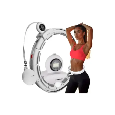 Cerc fitness, pentru antrenament Hula Hoop, contor cu oprire automata, reglare greutate, circumferita 75 - 109 cm