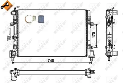 Radiator Apa Racire Motor Audi A1; Seat Ibiza Iv, Ibiza Iv St, Ibiza V, Toledo Iv; Skoda Fabia Ii, Fabia Iii, Rapid, Roomster, Roomster Praktik; Vw Polo 1.0-1.9d Dupa 2006