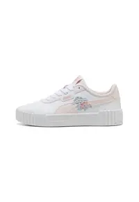 Pantofi sport Carina 3.0 cu broderie florala - Alb/Piersica