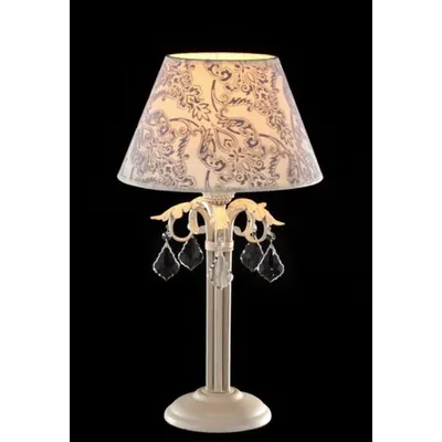 Veioza Elegant Velvet 1 bec,dulie E14,230V,Diam. 32cm ,H61cm,Alb-Auriu