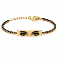 Bratara Personalizata Eyes Black Gold