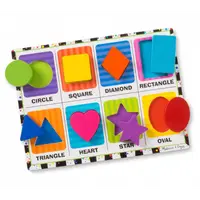 Puzzle lemn in relief Forme geometrice Melissa and Doug
