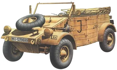 Model de asamblare TAMIYA Militar: Mașini - Volkswagen Kubelwagen Tip 82 (TAM32501)