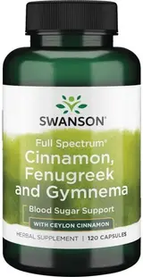 Cinnamon, Fenugreek and Gymnema, 120 capsule, Swanson