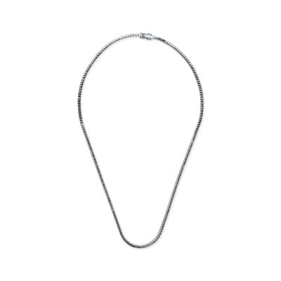 Colier tennis din aur negru cu diamante negre de 1.6ct