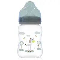 Biberon polipropilena cu tetina silicon Lorelli Baby Care Animals 0+ Mint Green
