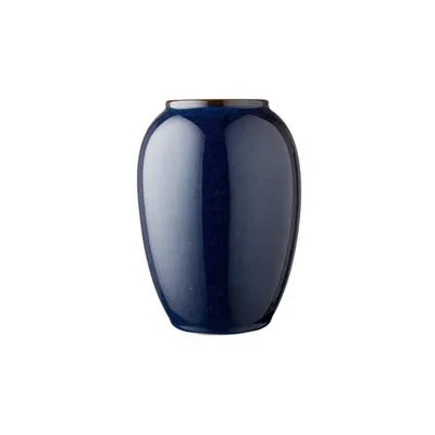 Vază albastru-închis din gresie (înălțime 20 cm) Gastro Blue – Bitz