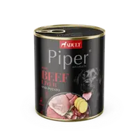 Hrana umeda pentru caini PIPER DOG, ficat de vita si cartof, 800g