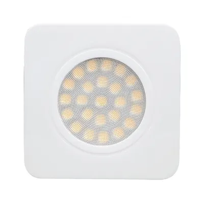 SPOT LED INCASTRABIL, patrat, SMD2835, 3W, 12VDC, 4200K, lumina neutra, IP44