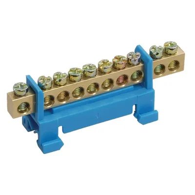 Neutral bus bar with DIN-Izolator of “Bearing” type SHNI-6x9-10-S-S